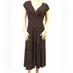 Jones New York Vintage Polka Dot Midi Dress Size 12